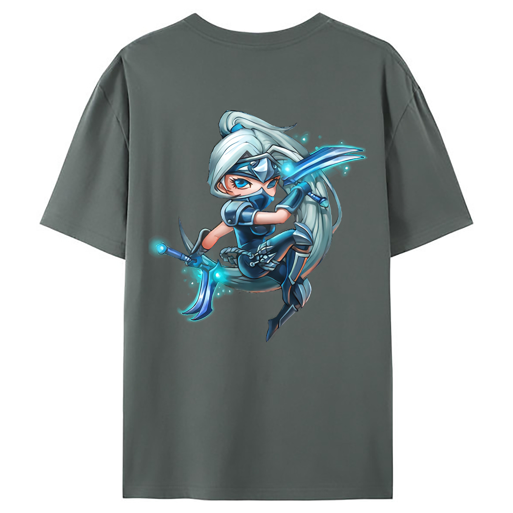 （画像用） リーグ・オブ・レジェンド League of Legends LOL 綿100％ メンズ半袖Tシャツ（バックプリント） 通気性